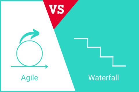 graphic of agile vs waterfall